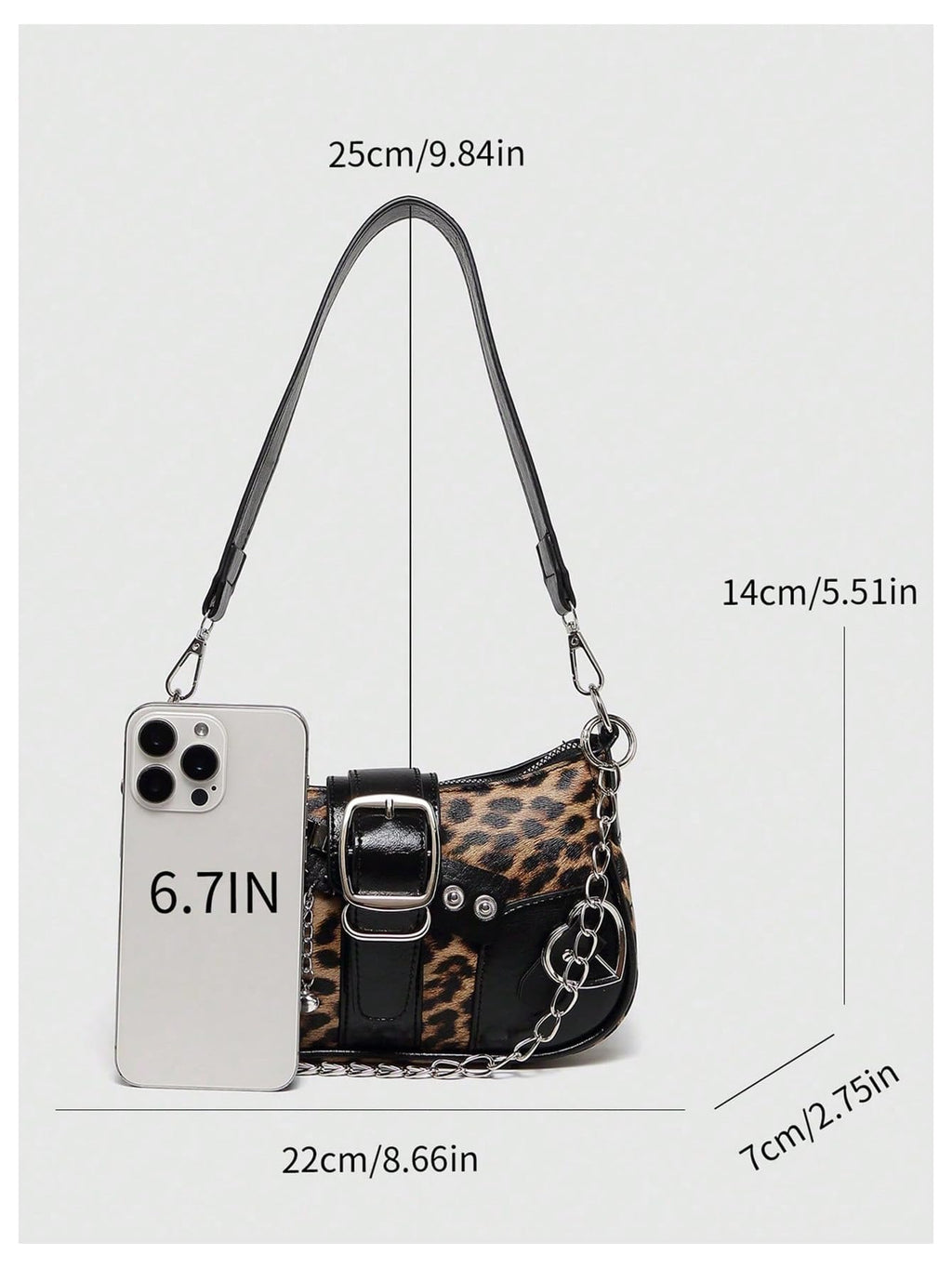 Verdusa Women's Y2k Star Embroidery Shoulder Bag Mini Chain Hobo Handbag Purses
