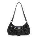 Y2k Purses for Women, Small Hobo Shoulder Bags Handbag Goth Punk Clutch Purse Trendy Underarm Bag