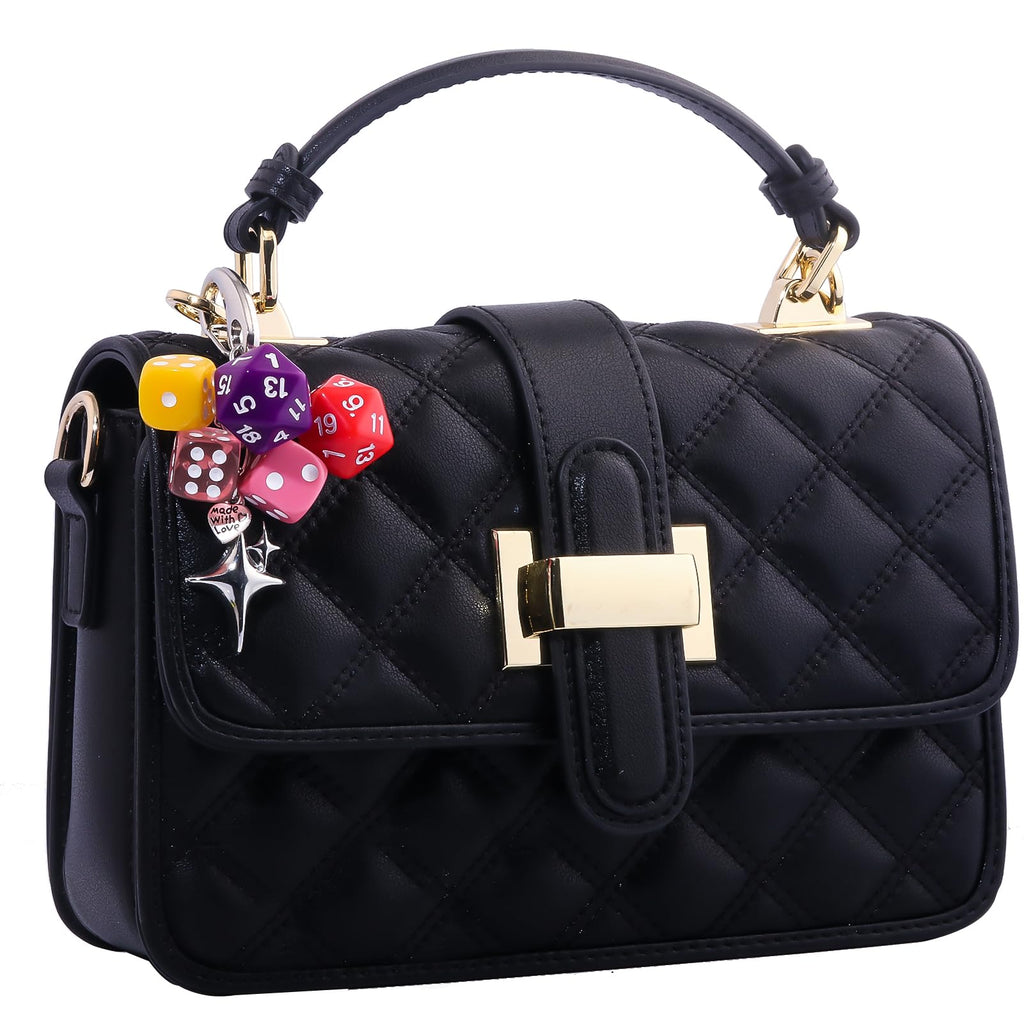 8 Ball Dice Charm Keychain - Cute Bag Purse Handbag Accessories - Y2K Aesthetic Key Chain for Women Men