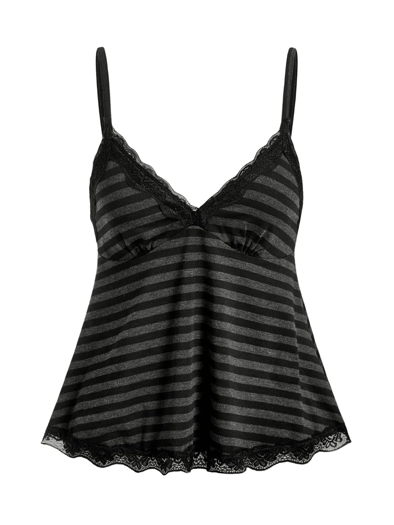 SOLY HUX Womens Y2K Lace Cami Sleeveless Striped Spaghetti Strap Camisole Gothic Babydoll Tops
