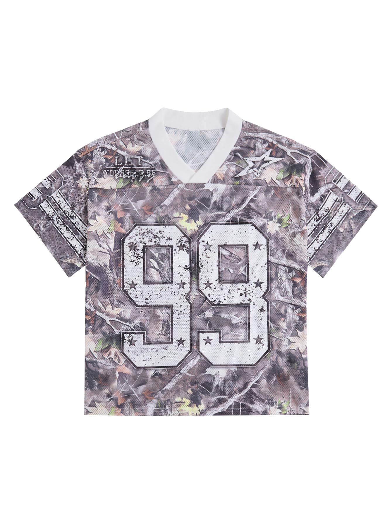 SOLY HUX Mens Jersey Y2k Baggy Shirts Graphic Tees Oversized V Neck Tshirts Summer Tops