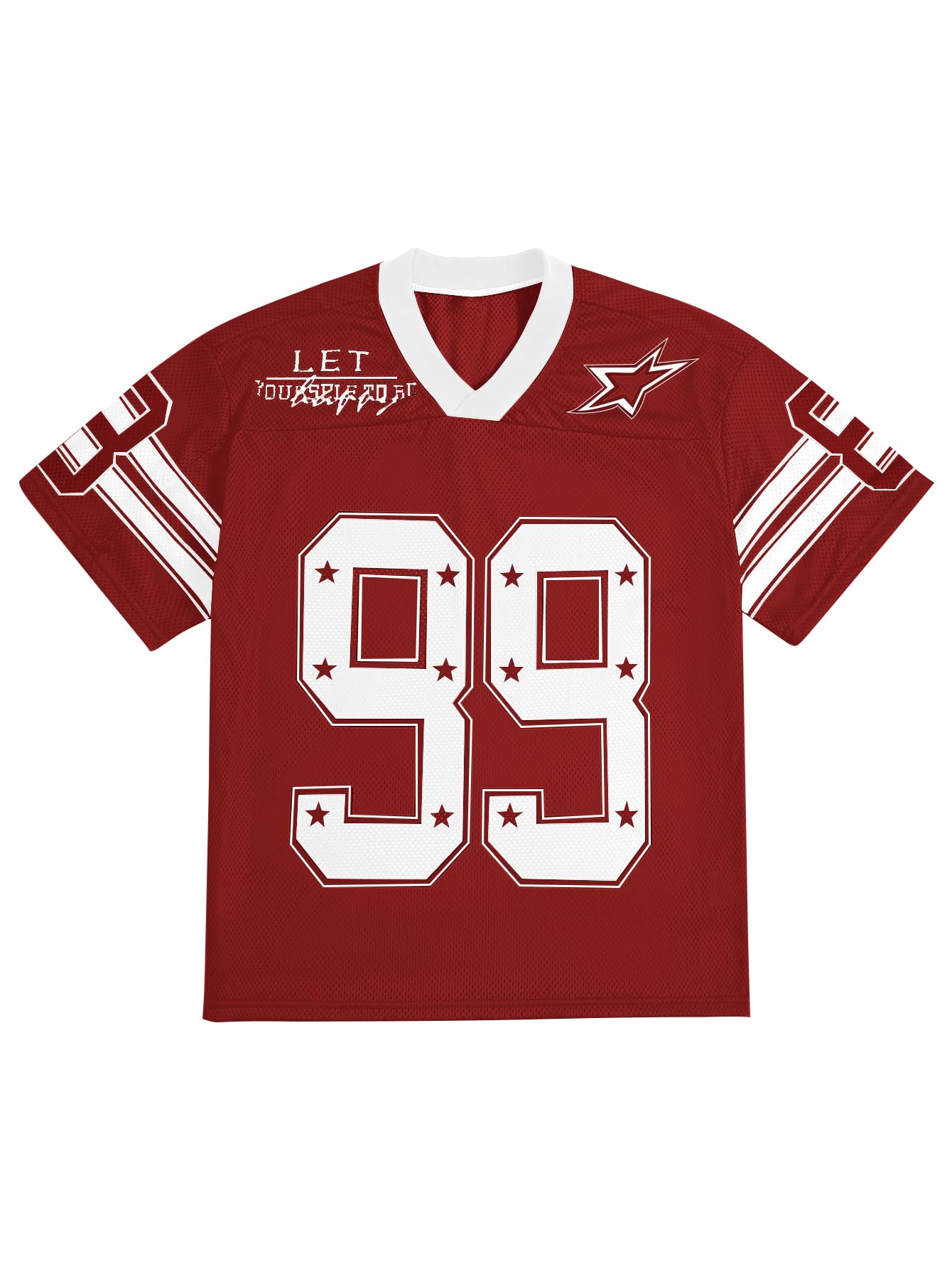 SOLY HUX Mens Jersey Y2k Baggy Shirts Graphic Tees Oversized V Neck Tshirts Summer Tops