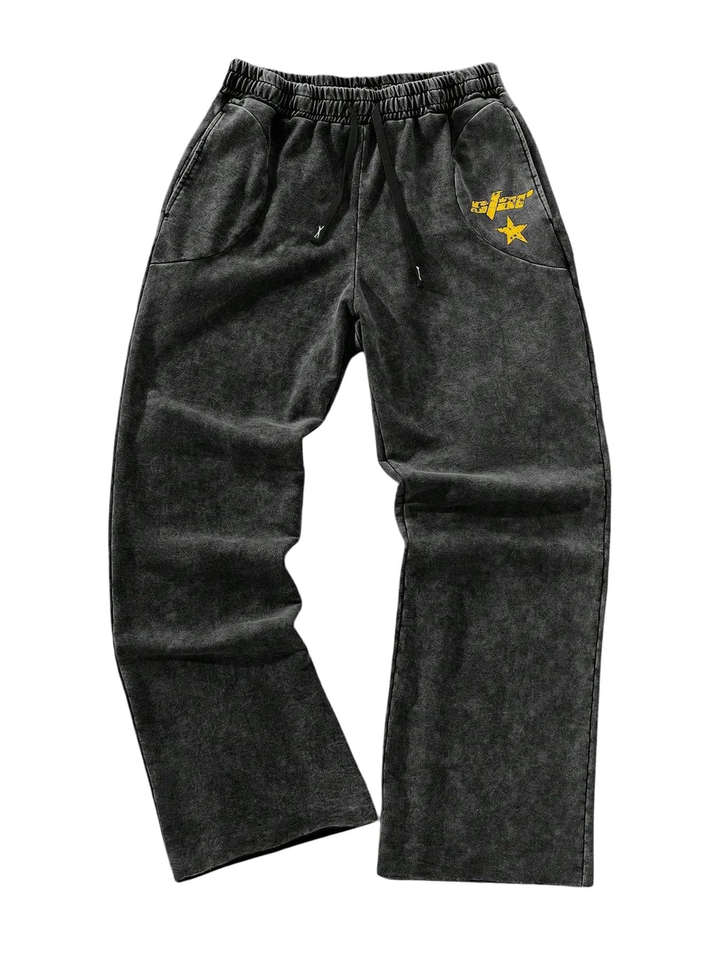 SOLY HUX Men's Y2k Baggy Sweatpants Straight Leg Drawstring Elastic Waist Hip Hop Casual Pants Streetwear