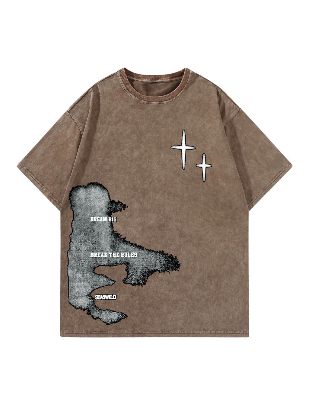 Verdusa Men's Letter Graphic Drop Shoulder T Shirts Casual Round Neck Tee Top