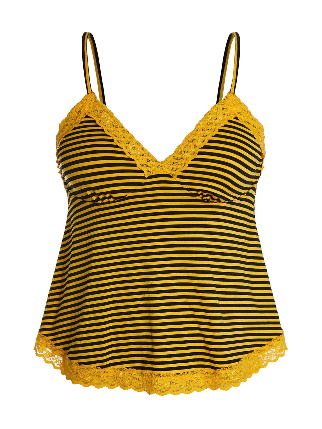 SOLY HUX Womens Y2K Lace Cami Sleeveless Striped Spaghetti Strap Camisole Gothic Babydoll Tops