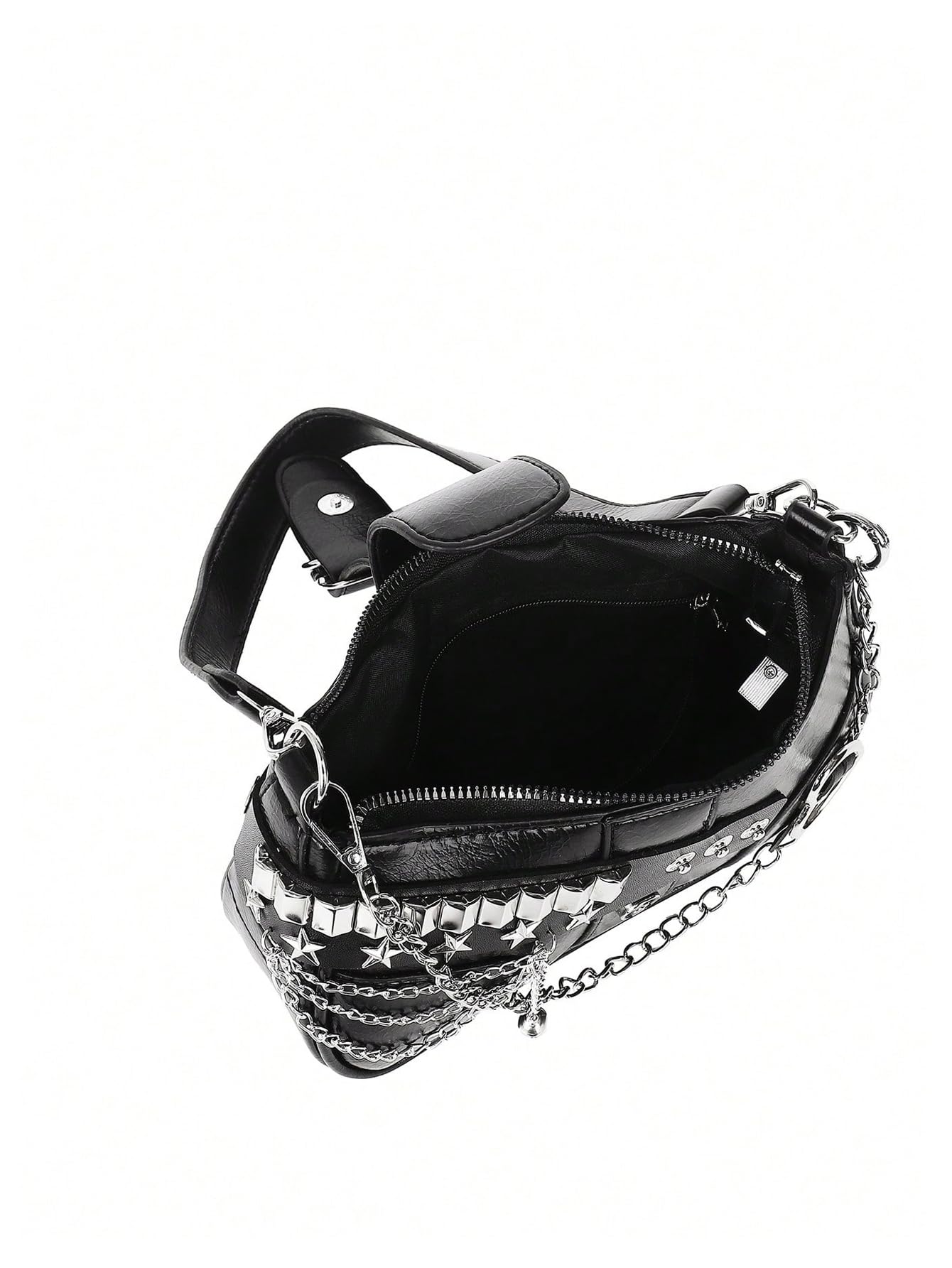 Verdusa Women's Y2k Star Embroidery Shoulder Bag Mini Chain Hobo Handbag Purses