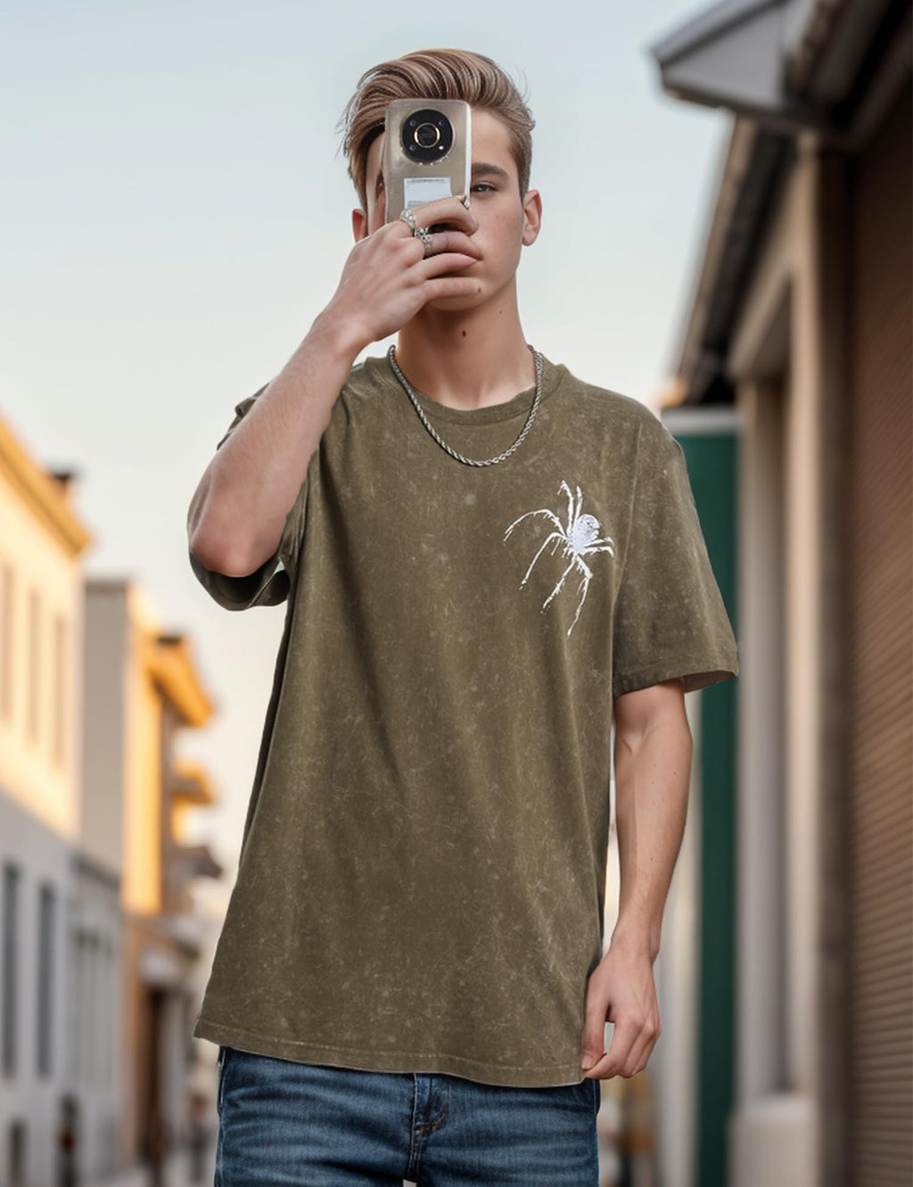 EMMIOL Mens Y2k Baggy Shirts Graphic Tees Oversized Crew Neck Short Sleeve Streetwear Tshirts Summer Tops 2025