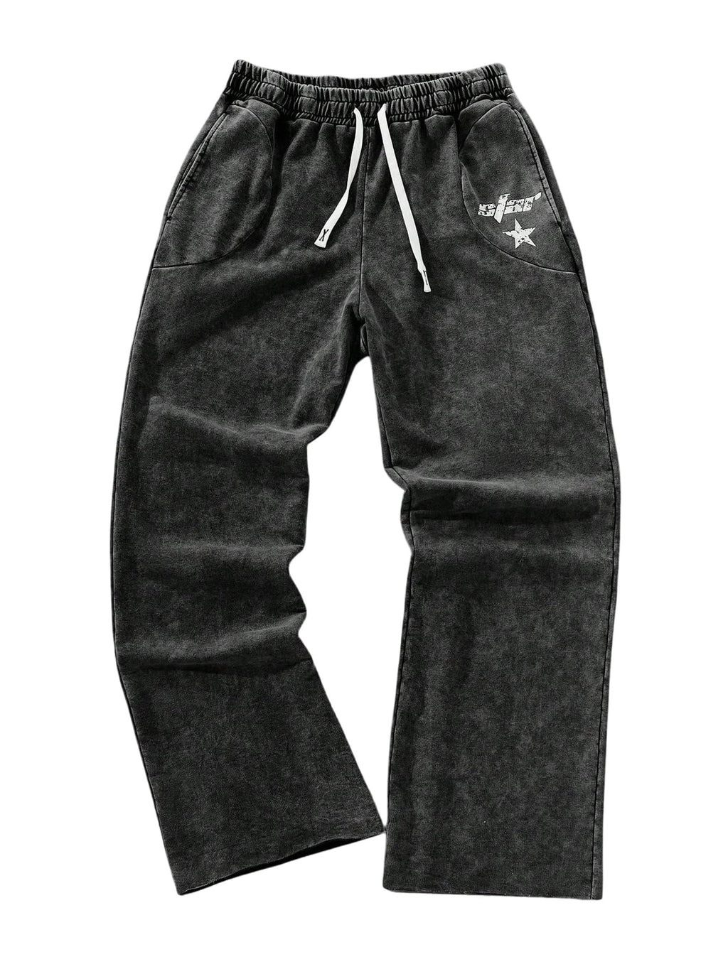 SOLY HUX Men's Y2k Baggy Sweatpants Straight Leg Drawstring Elastic Waist Hip Hop Casual Pants Streetwear