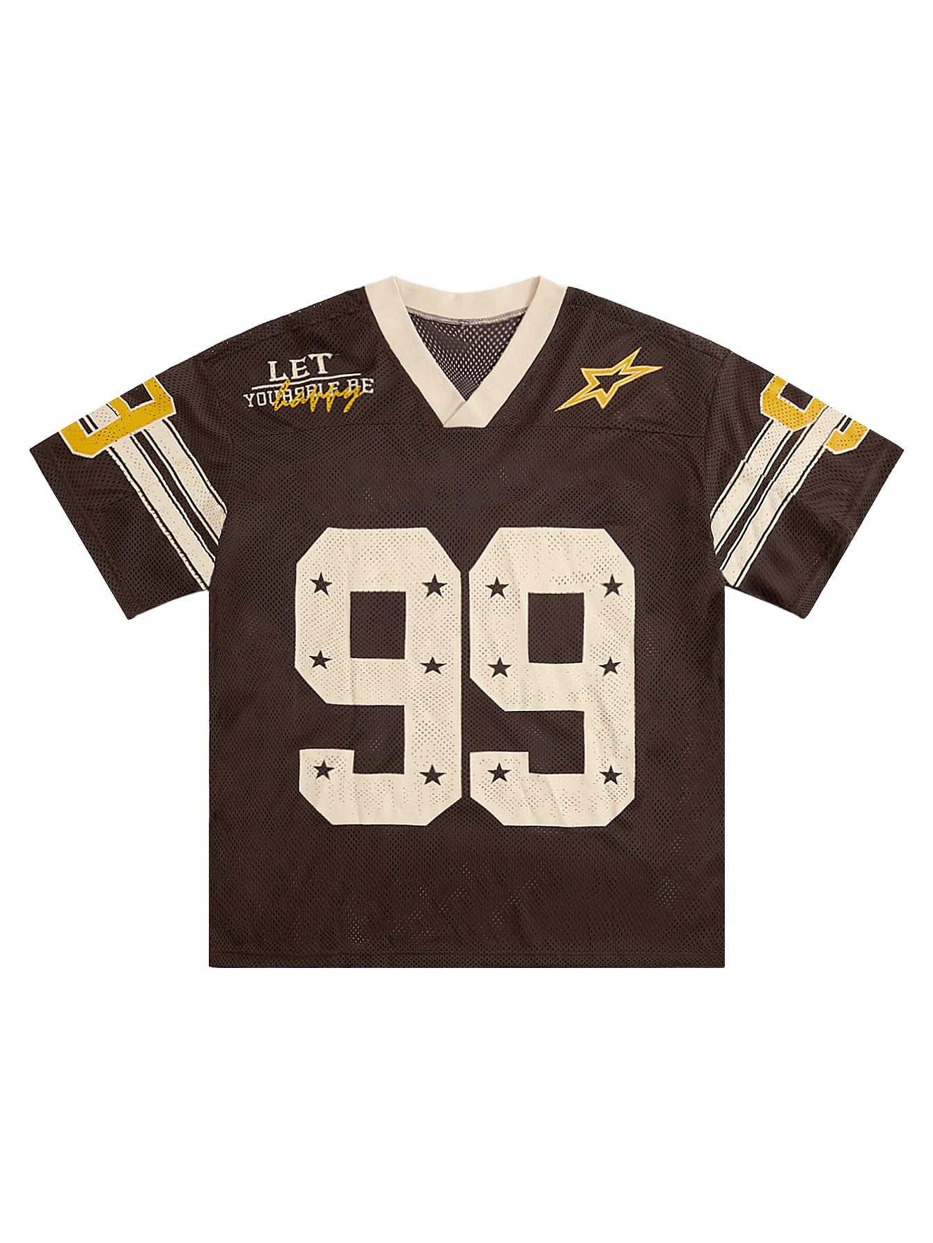 SOLY HUX Mens Jersey Y2k Baggy Shirts Graphic Tees Oversized V Neck Tshirts Summer Tops