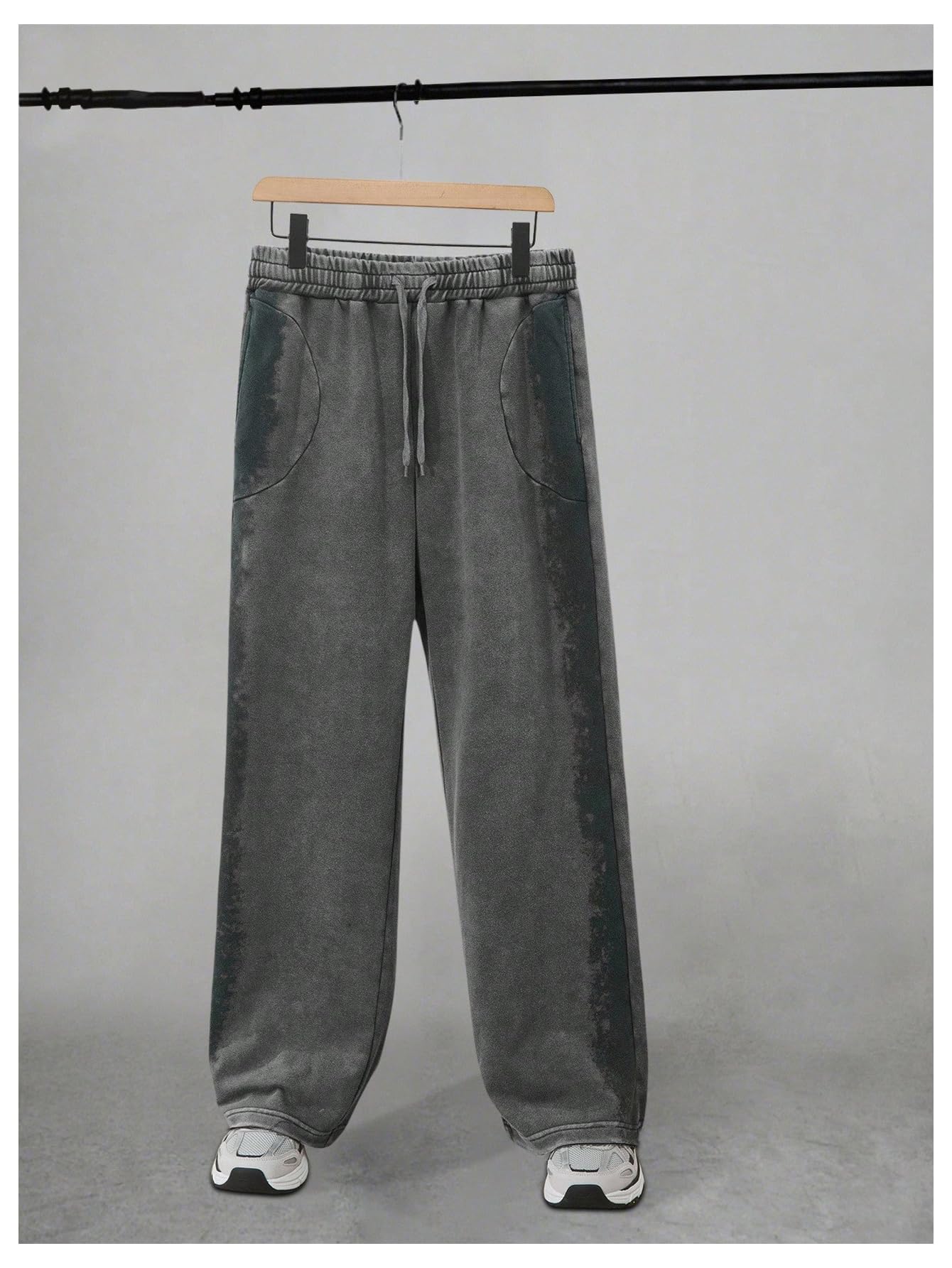 SOLY HUX Men's Y2k Baggy Sweatpants Straight Leg Drawstring Elastic Waist Hip Hop Casual Pants Streetwear