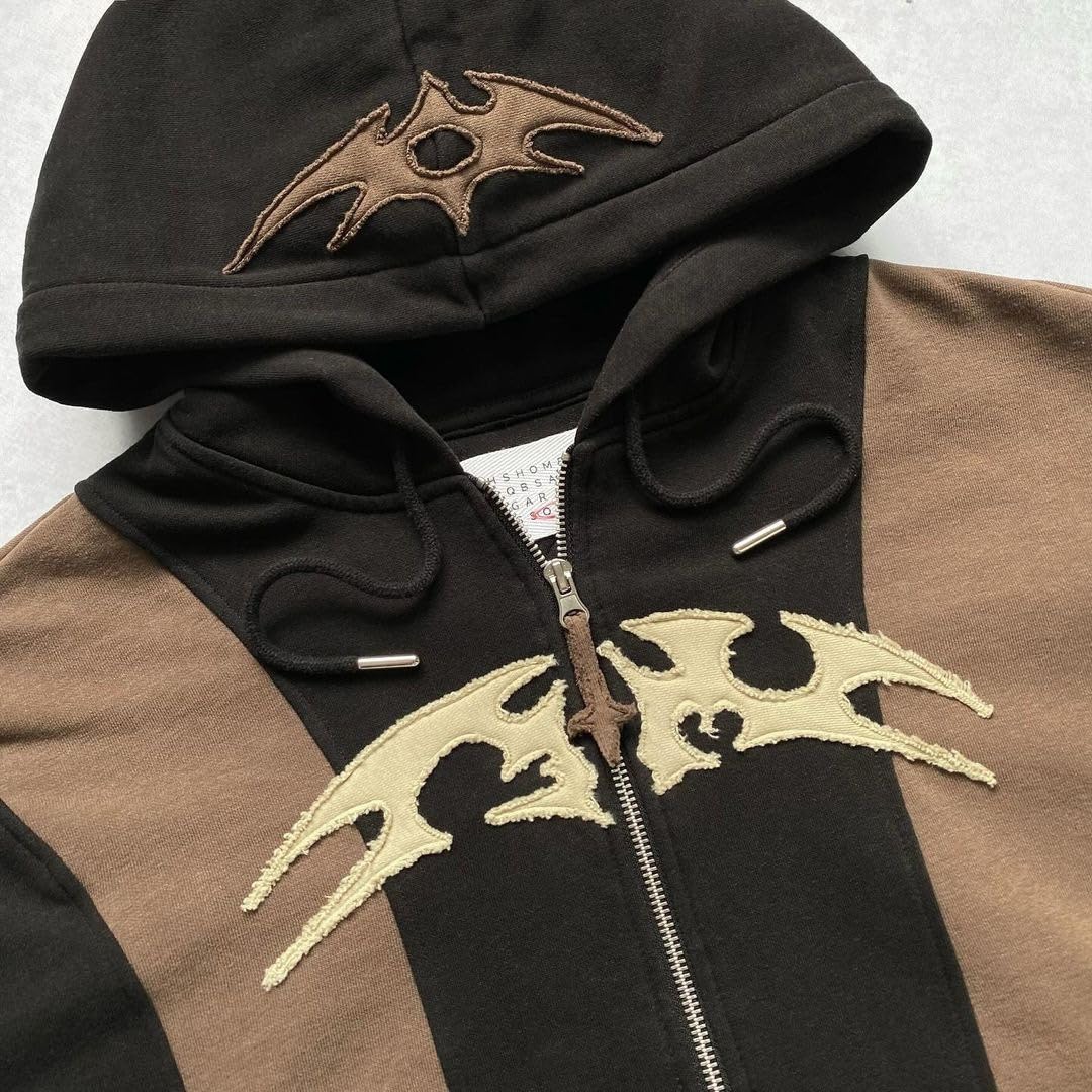 Y2K Hoodie Gothic Hoodie Sportswear Men's Retro Long Sleeve Hoodie Hip Hop High Street