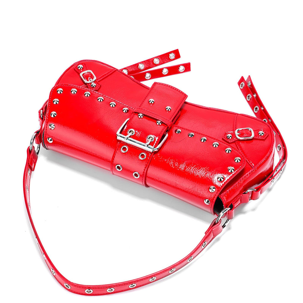 Y2k Purses for Women, Small Hobo Shoulder Bags Handbag Goth Punk Clutch Purse Trendy Underarm Bag