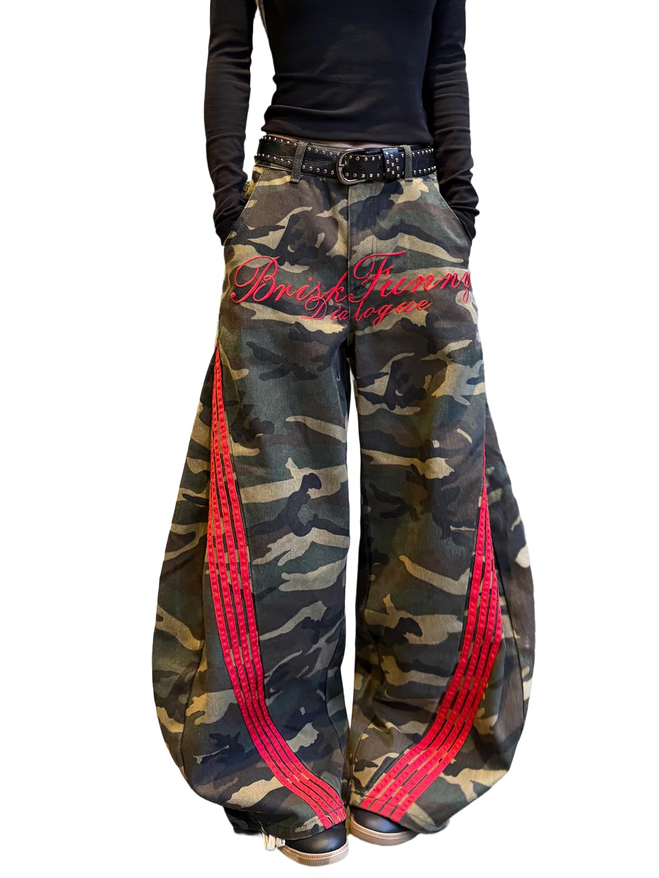 Womens Baggy Jeans Wide Leg Denim Pants Y2k 90s Vintage Hip Hop Loose Long Trousers Streetwear