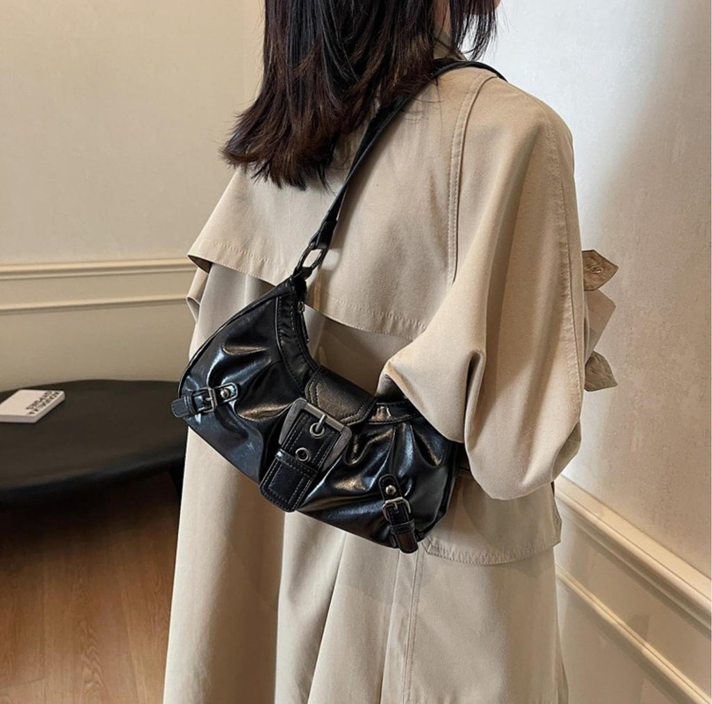 Y2k Purses for Women, Small Hobo Shoulder Bags Handbag Goth Punk Clutch Purse Trendy Underarm Bag