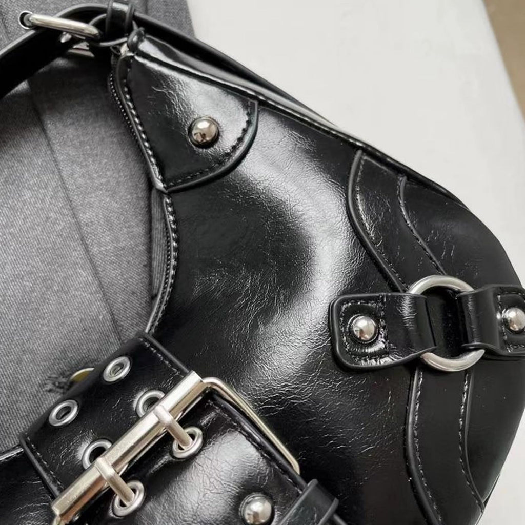 Y2k Purses for Women, Small Hobo Shoulder Bags Handbag Goth Punk Clutch Purse Trendy Underarm Bag