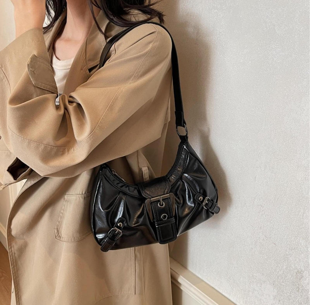 Y2k Purses for Women, Small Hobo Shoulder Bags Handbag Goth Punk Clutch Purse Trendy Underarm Bag