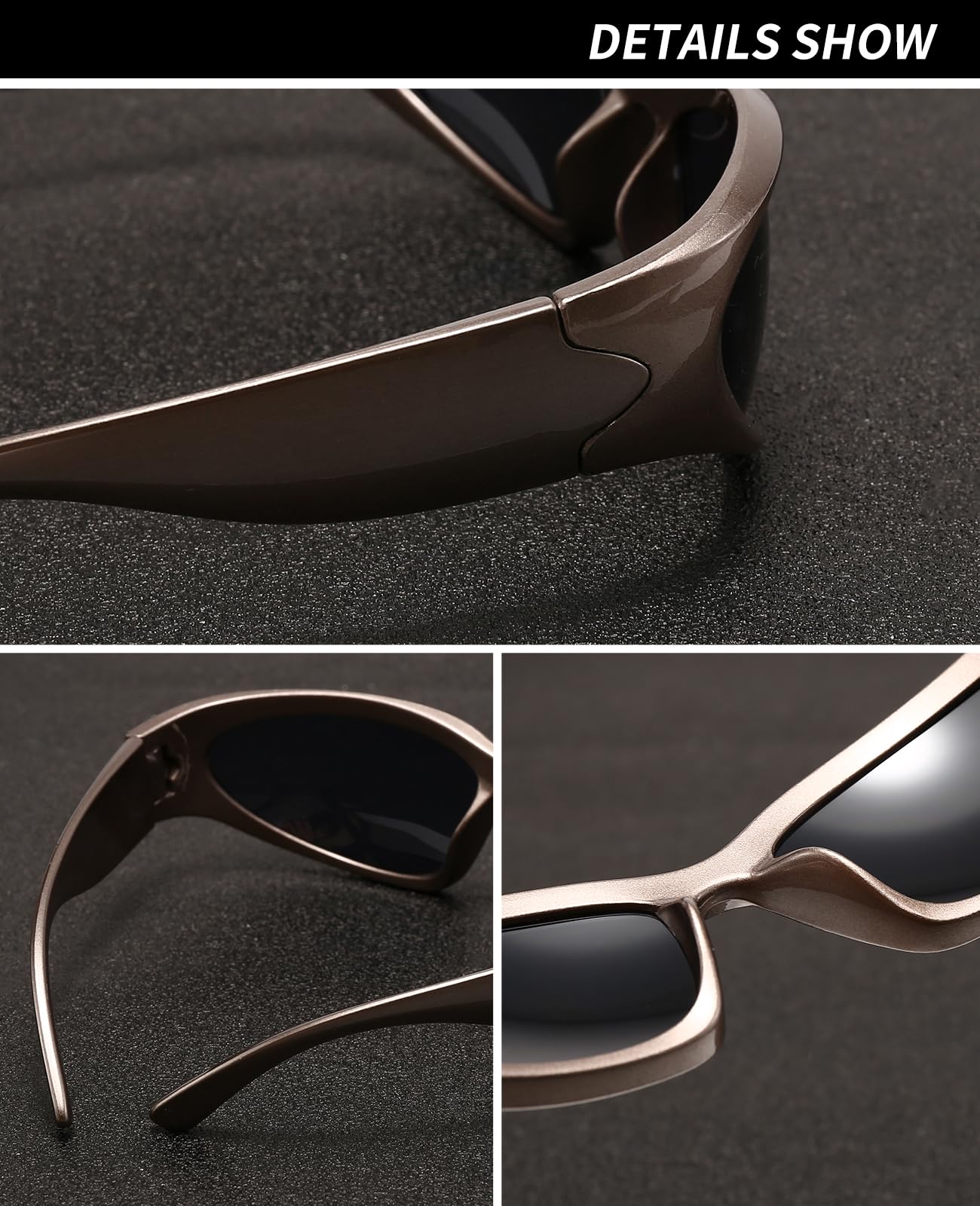 SOAR&EAGLE Y2K 3Pack Polarized sunglasses Wrap Around Men's Women's sunglasses Fashion Sport Shades Sun Glasses