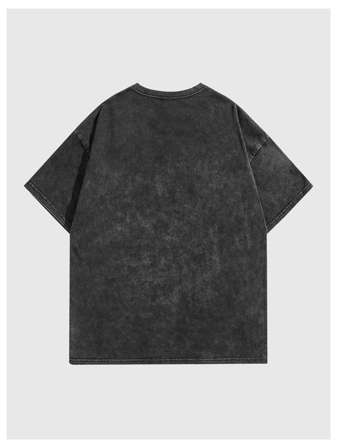 Verdusa Men's Letter Graphic Drop Shoulder T Shirts Casual Round Neck Tee Top