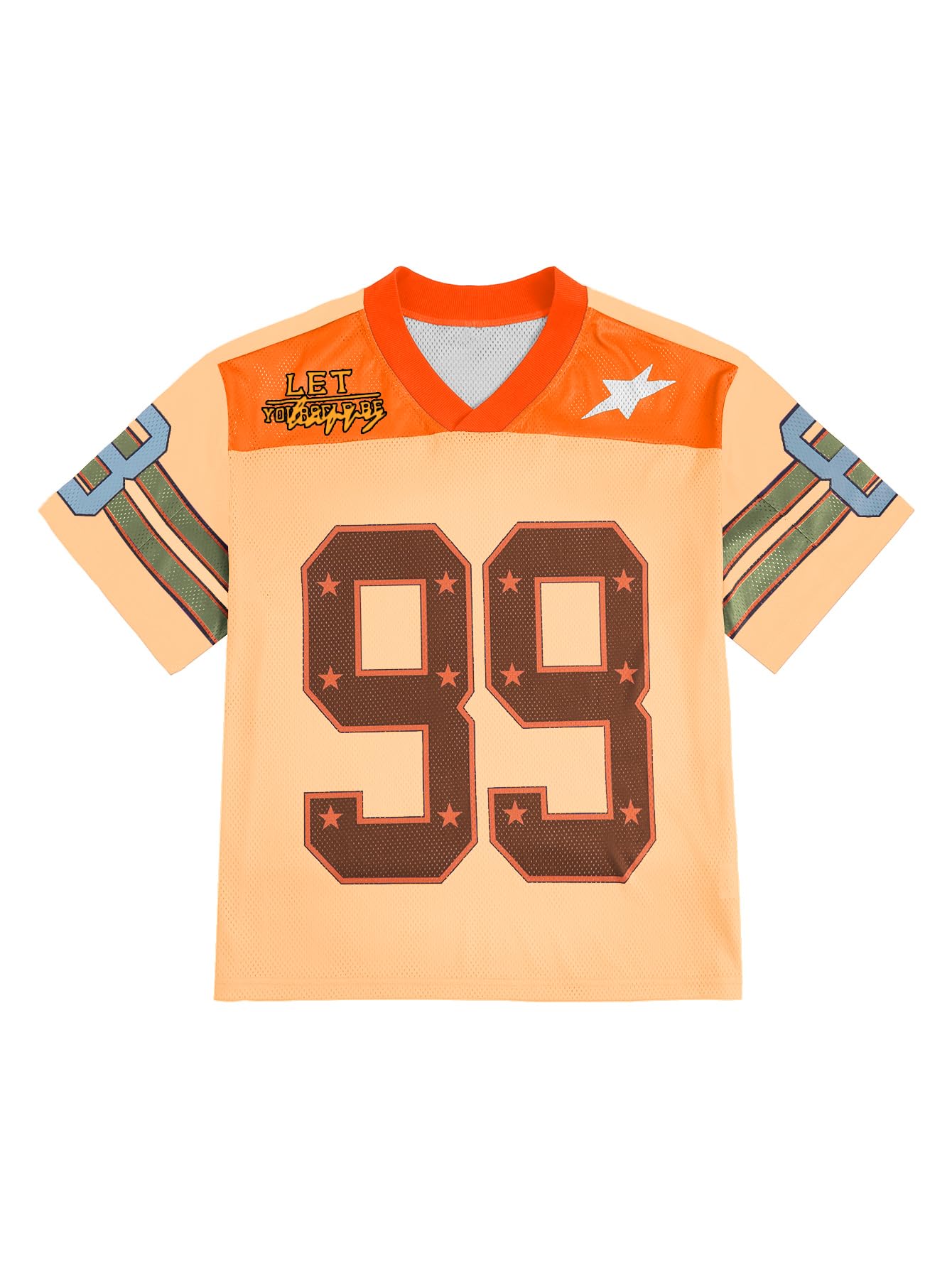 SOLY HUX Mens Jersey Y2k Baggy Shirts Graphic Tees Oversized V Neck Tshirts Summer Tops