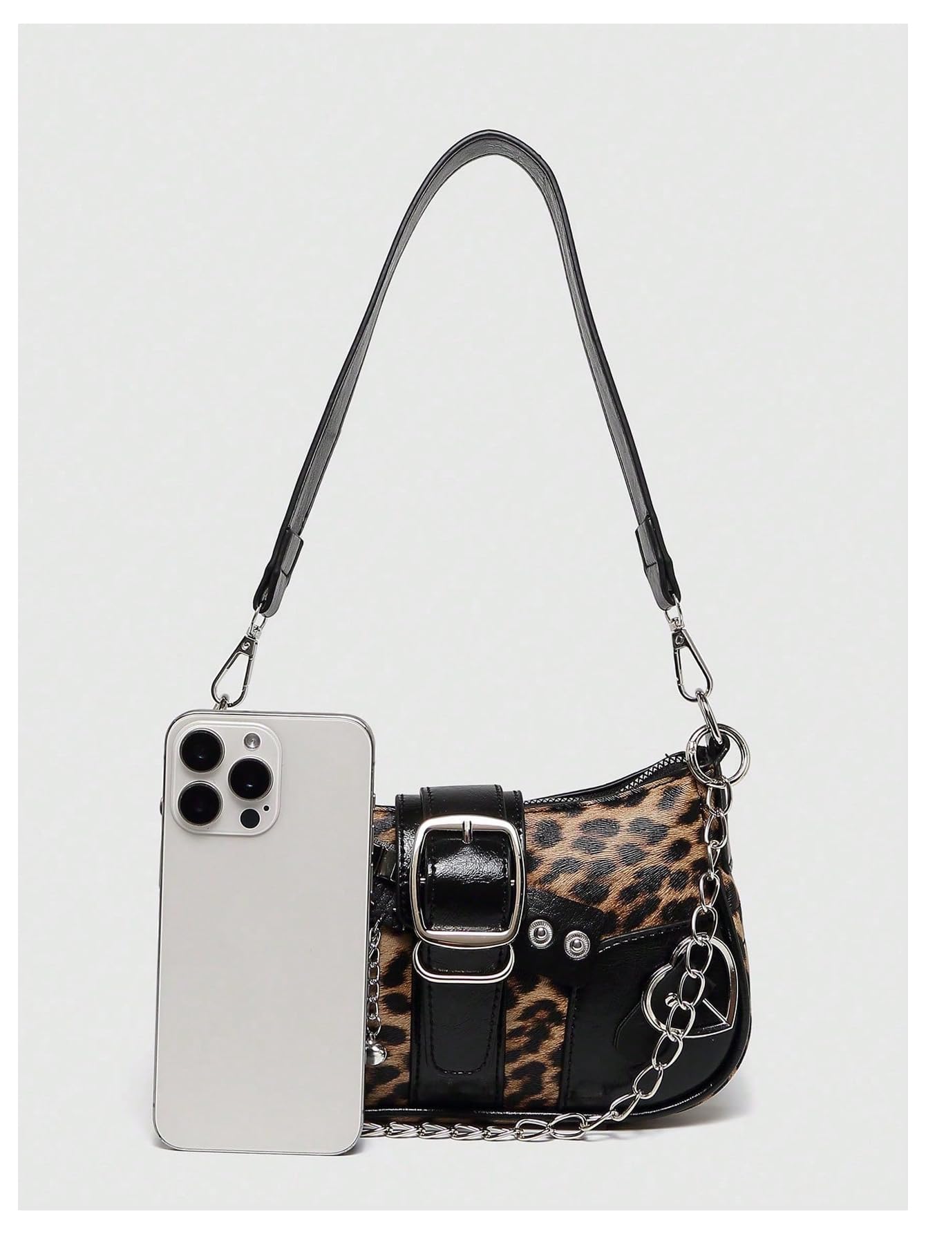 Verdusa Women's Y2k Star Embroidery Shoulder Bag Mini Chain Hobo Handbag Purses