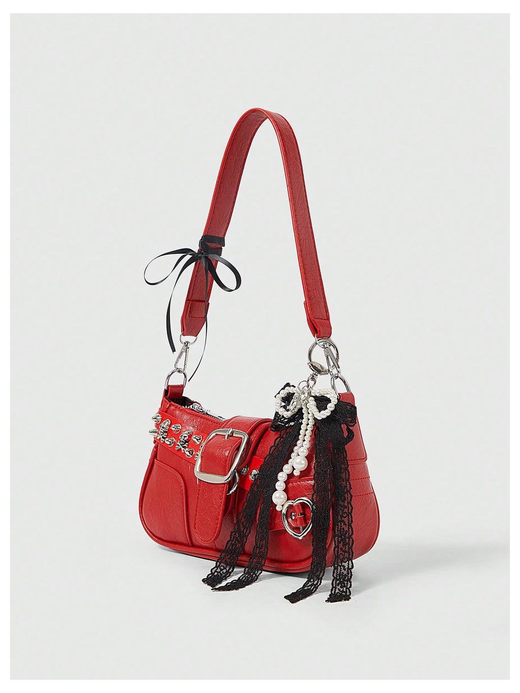 Verdusa Women's Y2k Star Embroidery Shoulder Bag Mini Chain Hobo Handbag Purses