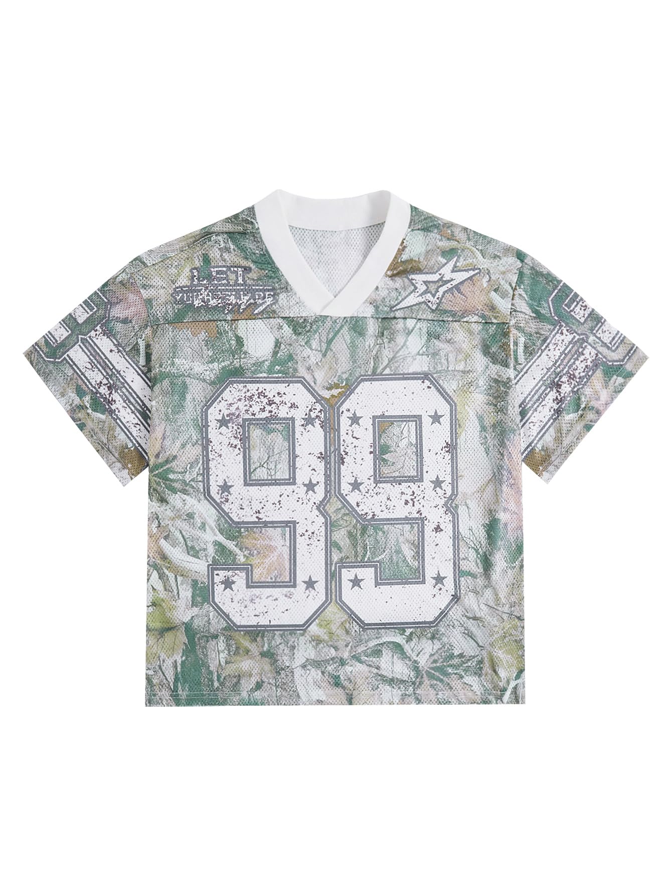 SOLY HUX Mens Jersey Y2k Baggy Shirts Graphic Tees Oversized V Neck Tshirts Summer Tops