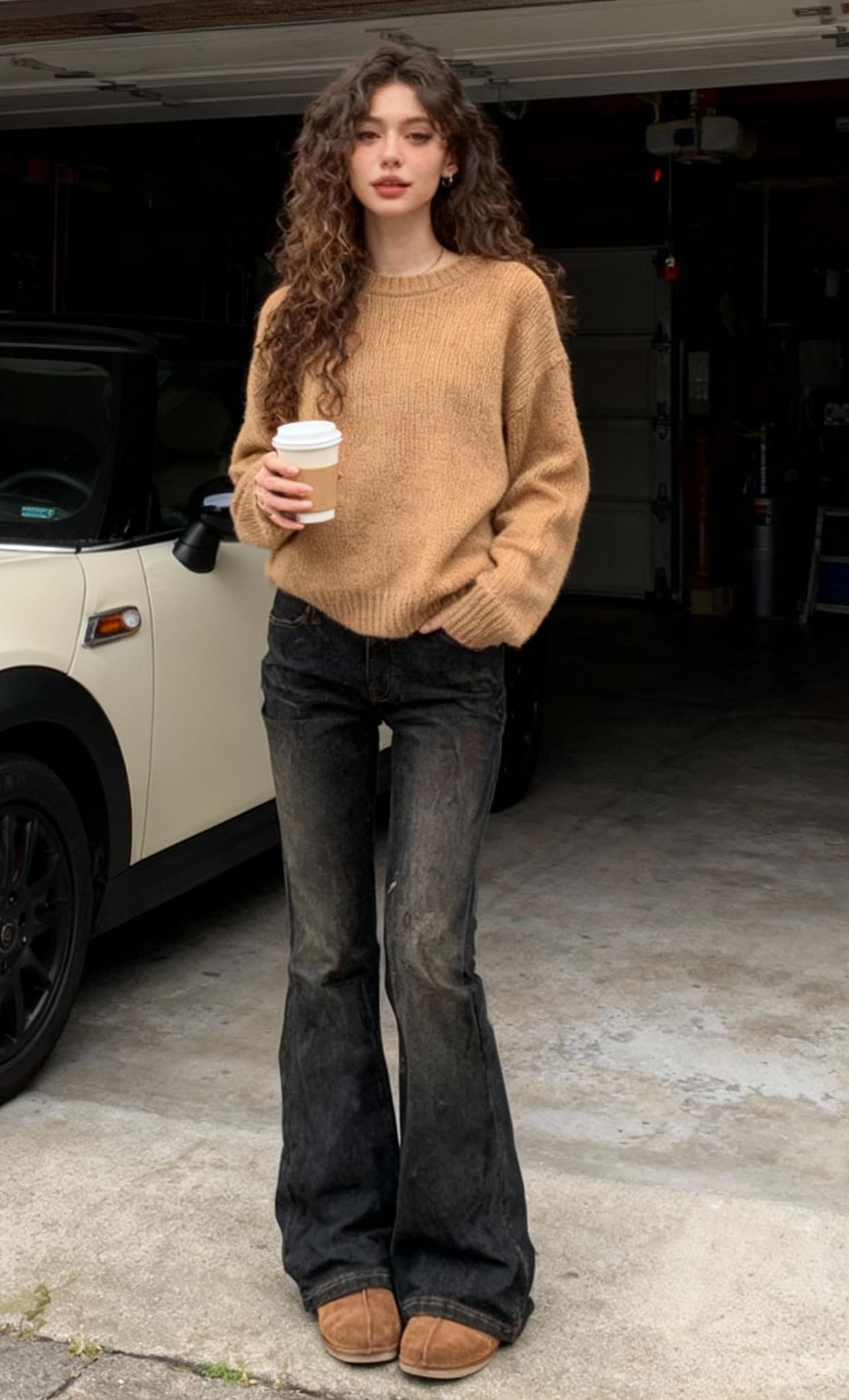 Women Bell Bottom Jeans Stretchy Flare Mid Rise Embroidery Vintage Denim Pants 90s Outfits Y2k Clothes