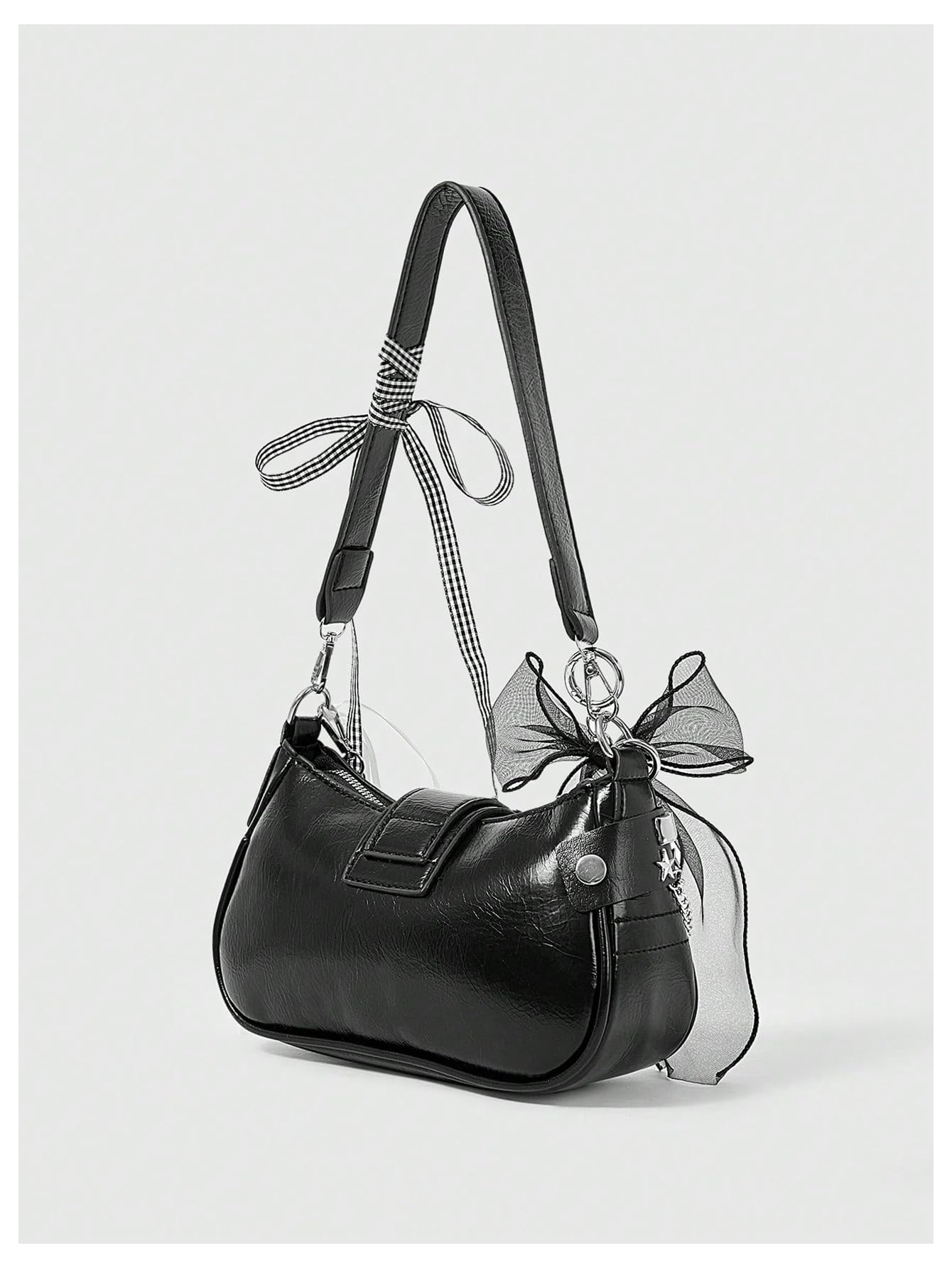 Verdusa Women's Y2k Star Embroidery Shoulder Bag Mini Chain Hobo Handbag Purses