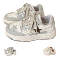 Star Shoes Walking Sneakers for Women - Chunky Platform Y2K Aesthetic Cute Stars Comfort Support US 4-8