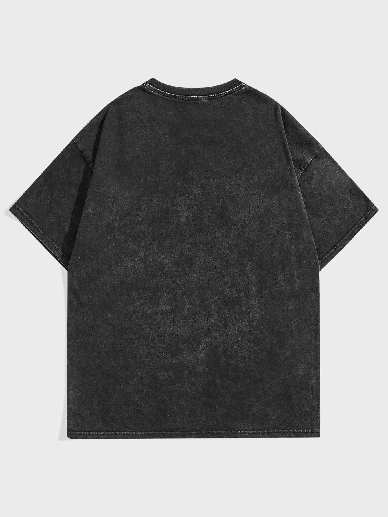 Verdusa Men's Letter Graphic Drop Shoulder T Shirts Casual Round Neck Tee Top