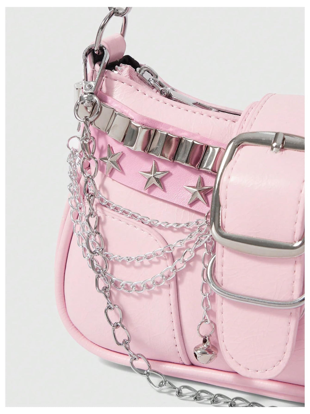 Verdusa Women's Y2k Star Embroidery Shoulder Bag Mini Chain Hobo Handbag Purses