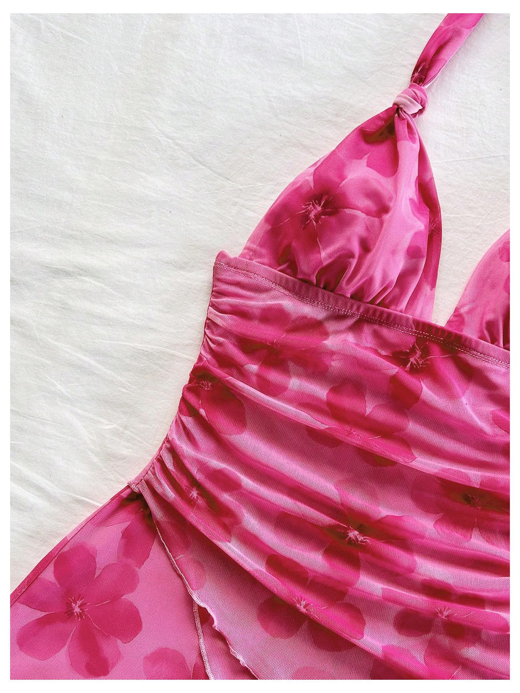 SOLY HUX Women's Y2K Summer Tie Dye Floral Print Halter Sexy Mini Dress Retro Backless Bodycon Birthday Dresses
