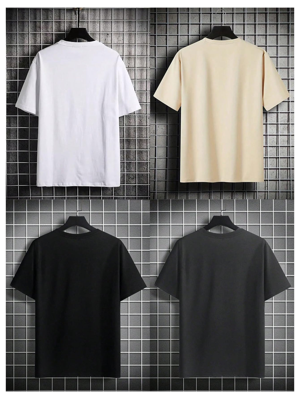 Men's 4 Piece Y2K Graphic Tees Short Sleeve Casual Crew Neck Summer Cool T-Shirts Top