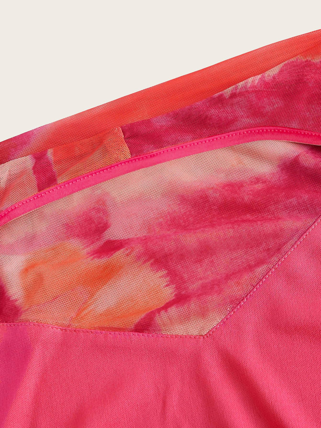 SHENHE Women's Tie Dye Halter Neck Draped Front Ruched Drawstring Backless Crop Top