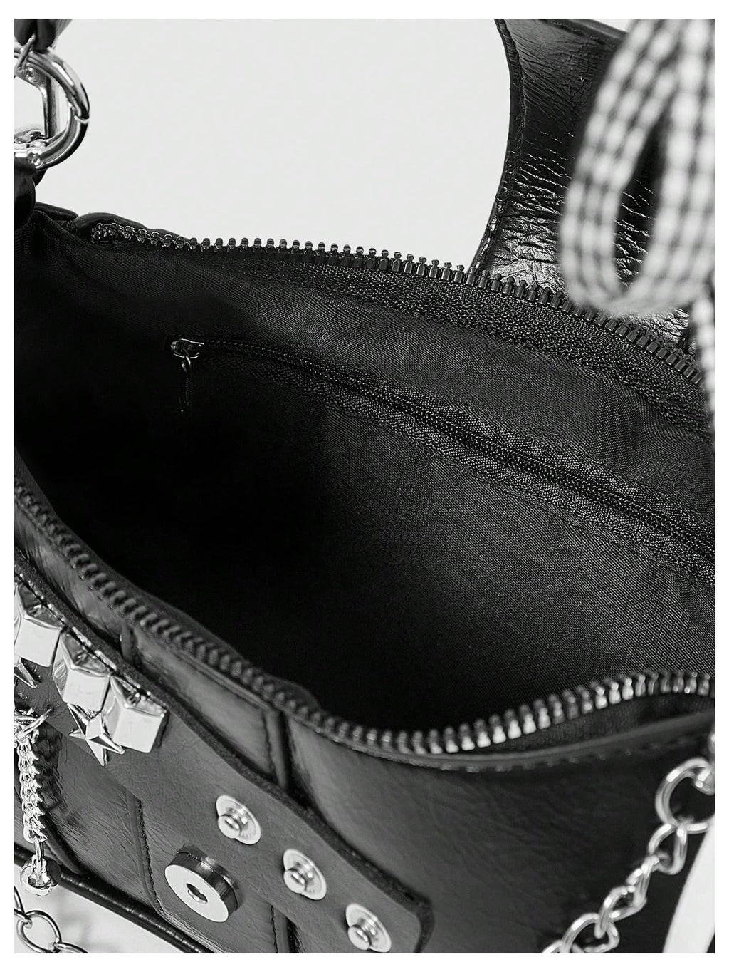 Verdusa Women's Y2k Star Embroidery Shoulder Bag Mini Chain Hobo Handbag Purses