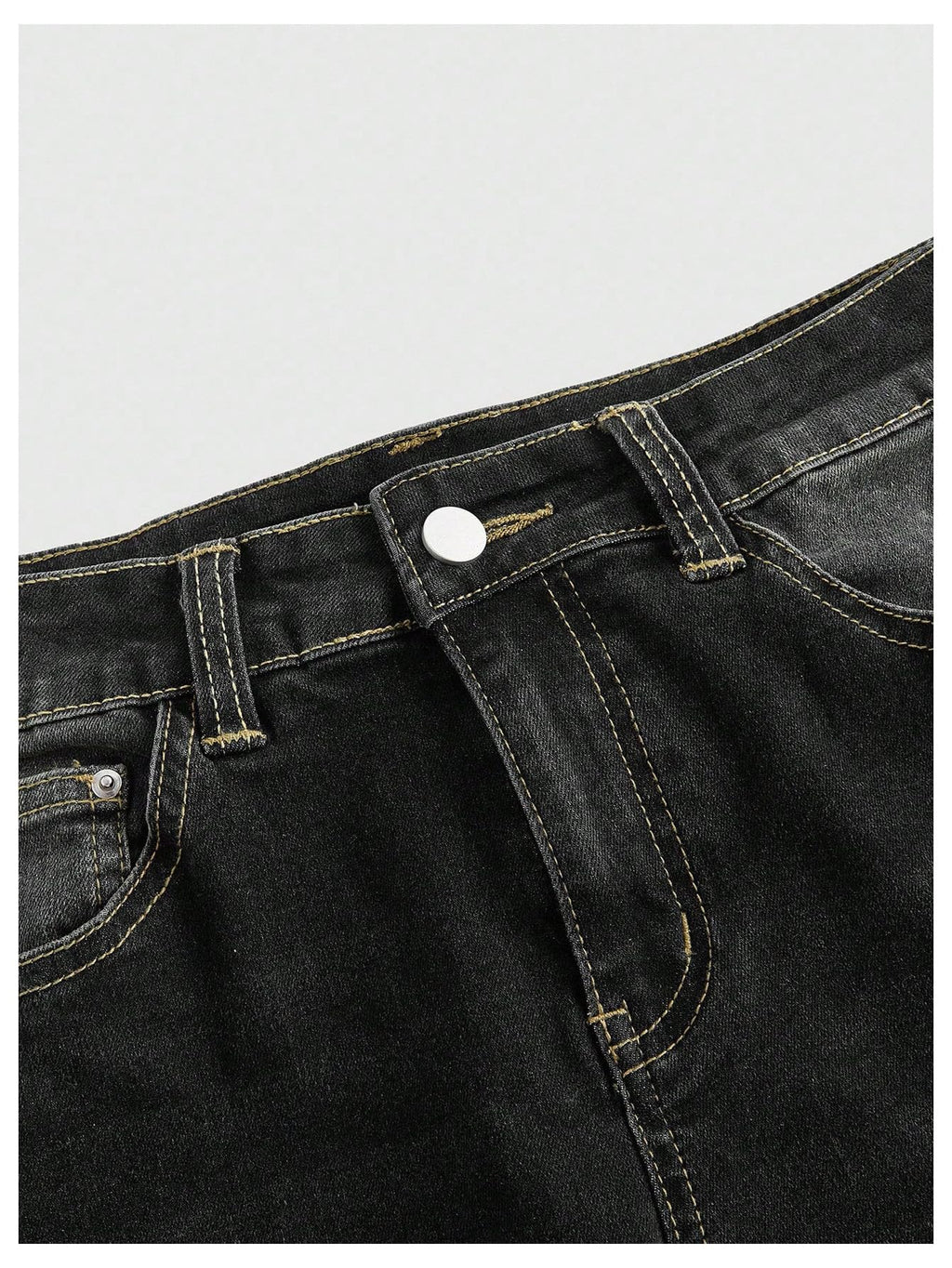 MakeMeChic Women's Flared Jeans Bell Bottom Jeans Embroidered Y2K High Waist Stretchy Denim Pants