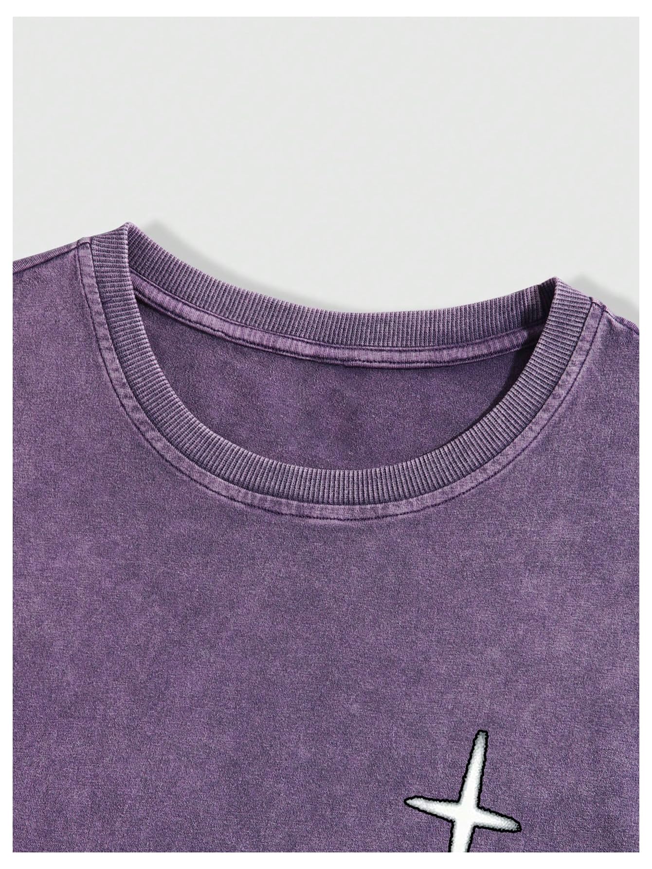 Verdusa Men's Letter Graphic Drop Shoulder T Shirts Casual Round Neck Tee Top