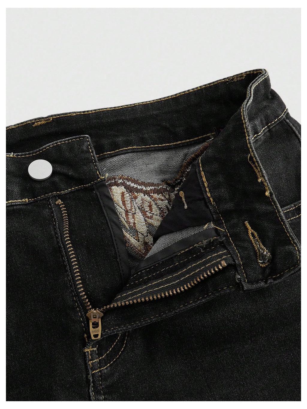MakeMeChic Women's Flared Jeans Bell Bottom Jeans Embroidered Y2K High Waist Stretchy Denim Pants
