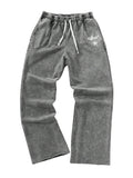 SOLY HUX Men's Y2k Baggy Sweatpants Straight Leg Drawstring Elastic Waist Hip Hop Casual Pants Streetwear