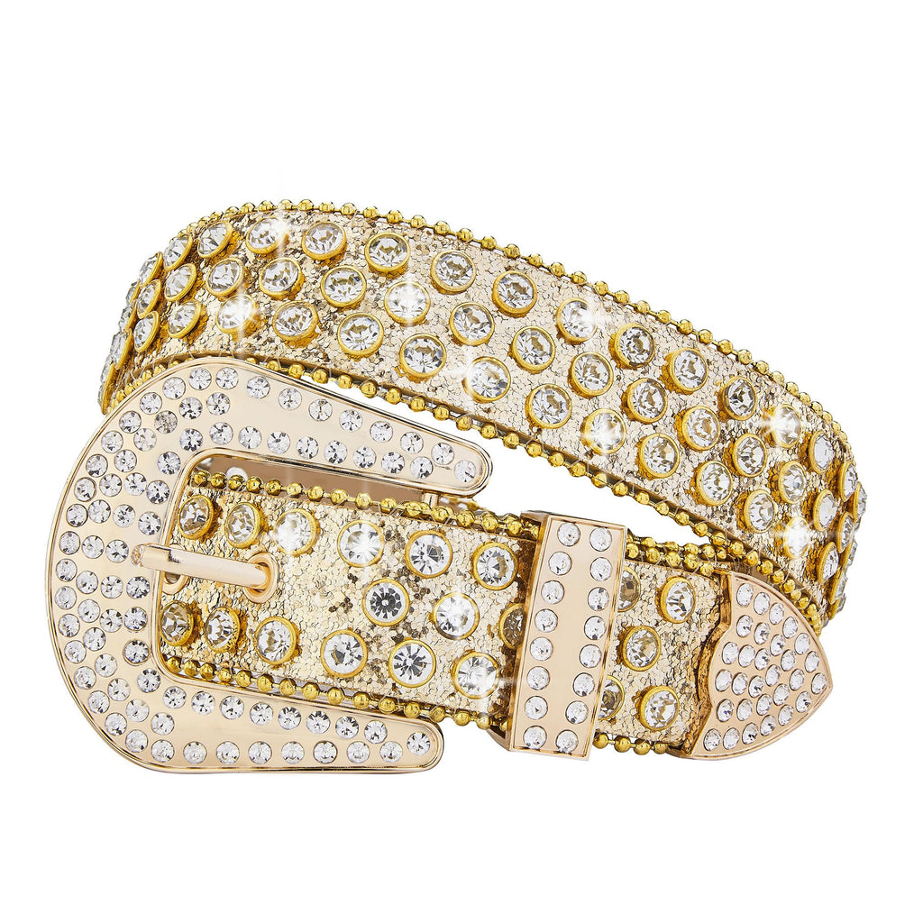 Studded Rhinestone Belts For Men Women Luxury BB Belt Y2K Bling Design Leather Shiny Diamond Christmas Gifts Belt