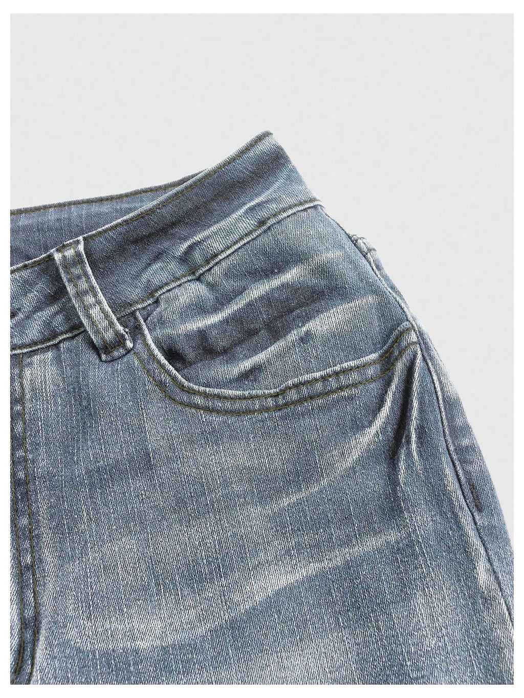 MakeMeChic Women's Flared Jeans Bell Bottom Jeans Embroidered Y2K High Waist Stretchy Denim Pants