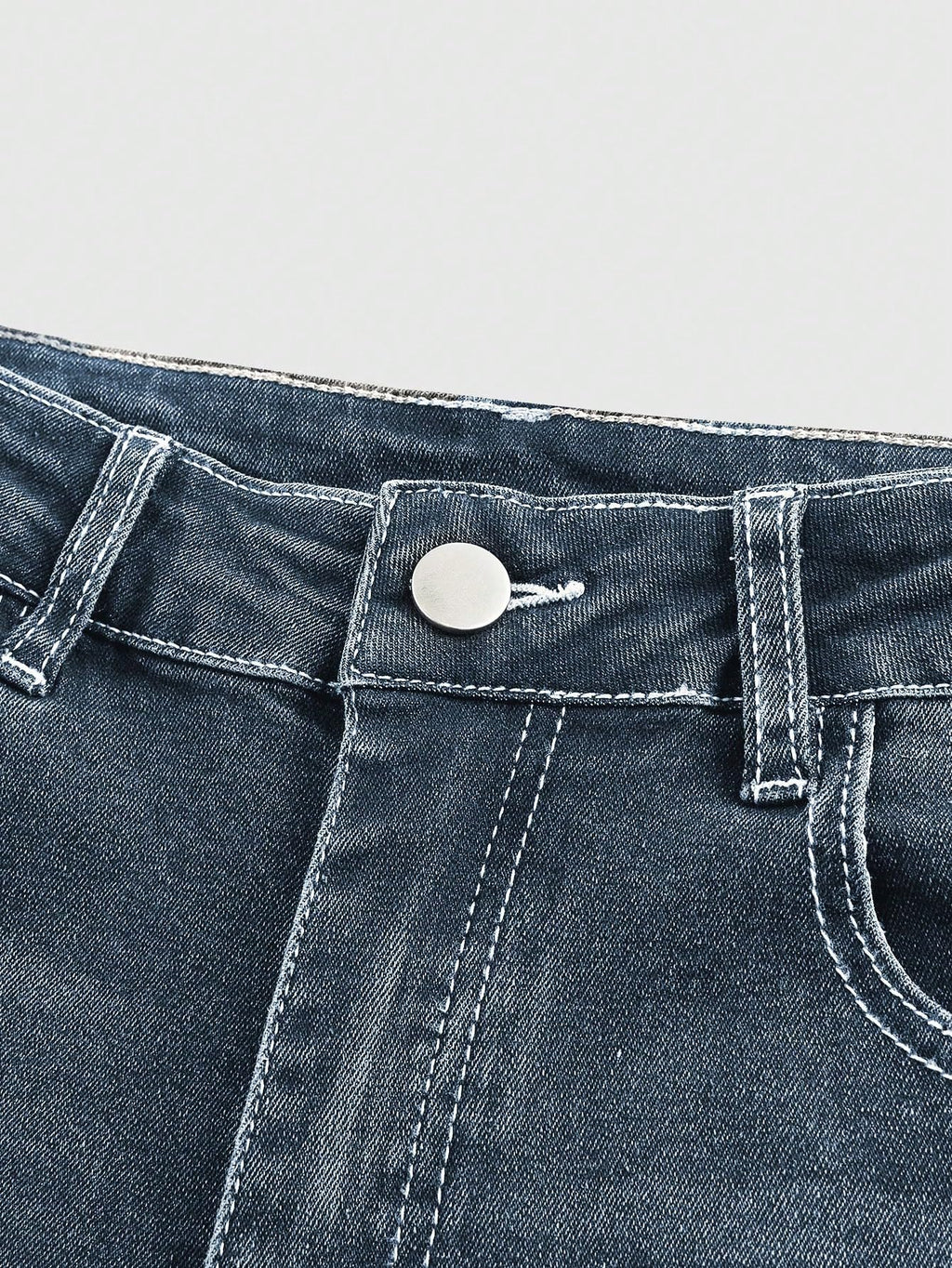 MakeMeChic Women's Flared Jeans Bell Bottom Jeans Embroidered Y2K High Waist Stretchy Denim Pants
